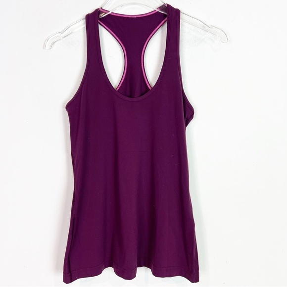 LULULEMON PURPLE RACER BACK ATHLETIC RUNNING YOGA SLEEVELESS TANK TOP WOMENS 6 - Picture 3 of 3